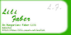 lili faber business card